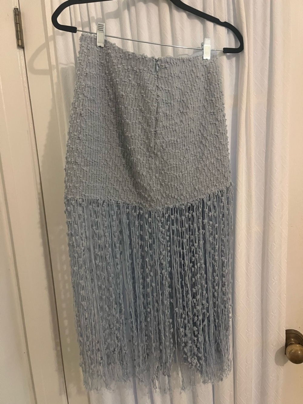 Jacquemus Blue Fringe Midi Skirt Great Condition - Picture 3 of 8